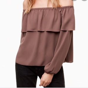 Aritzia Wilfred Off the shoulder long sleeve top!